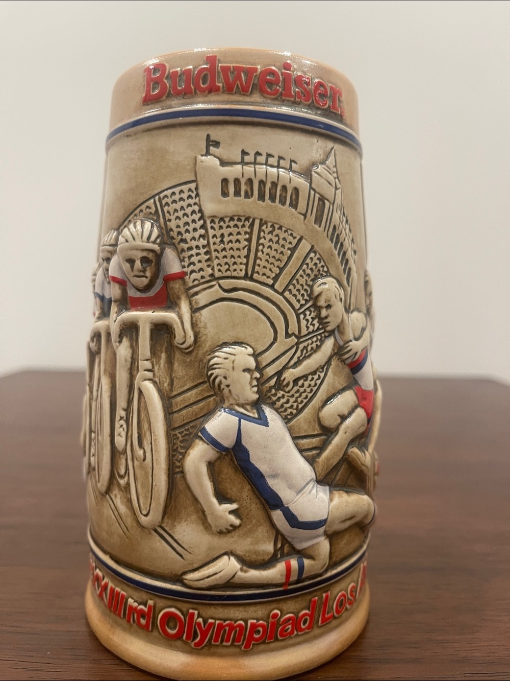 Vintage 1984 Budweiser Olympic Beer Mug
